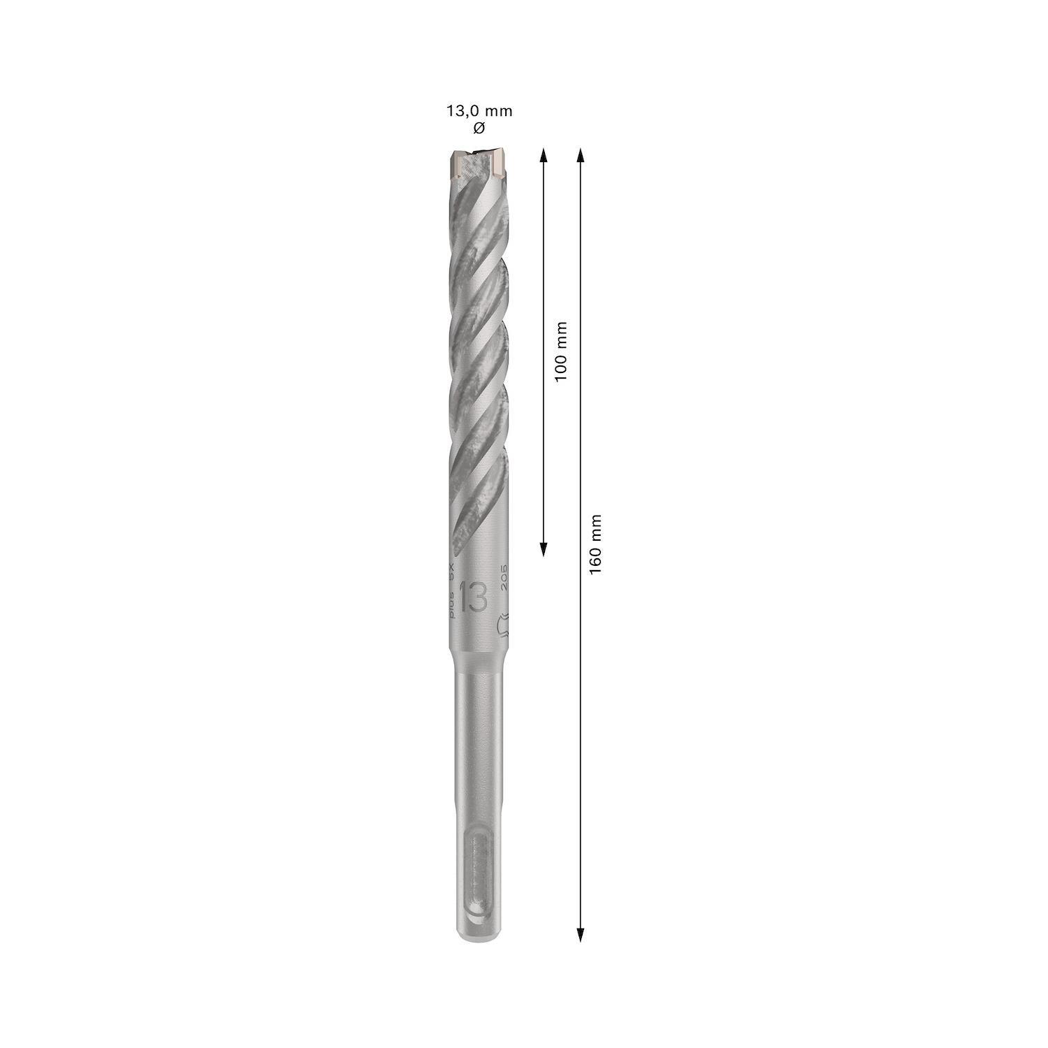 Broca Hormigón Bosch PRO SDS-Plus-5X 13x160mm 4 Filos-2