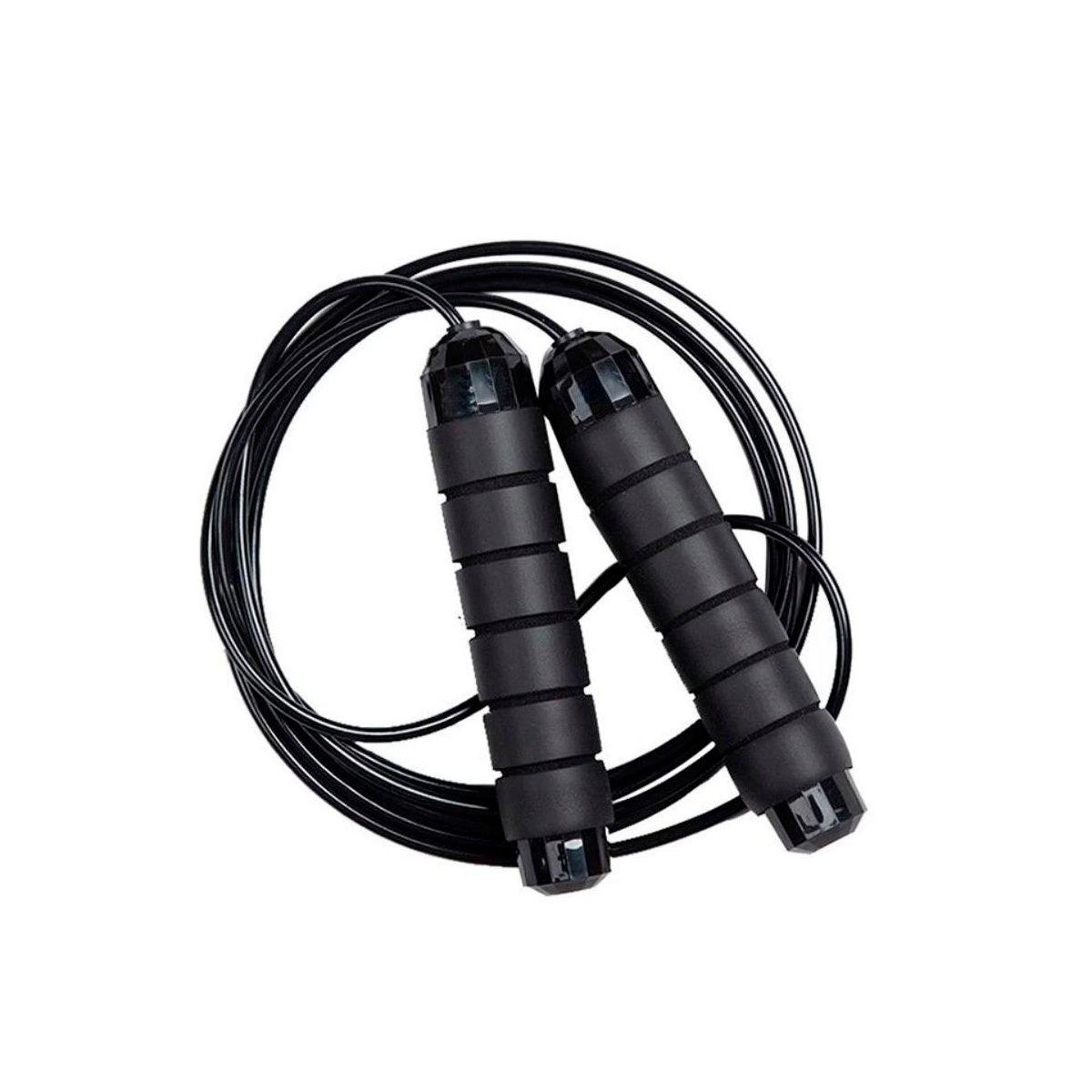 Cuerda Para Saltar Y Ejercicio Aeróbico Fitness Negra-0