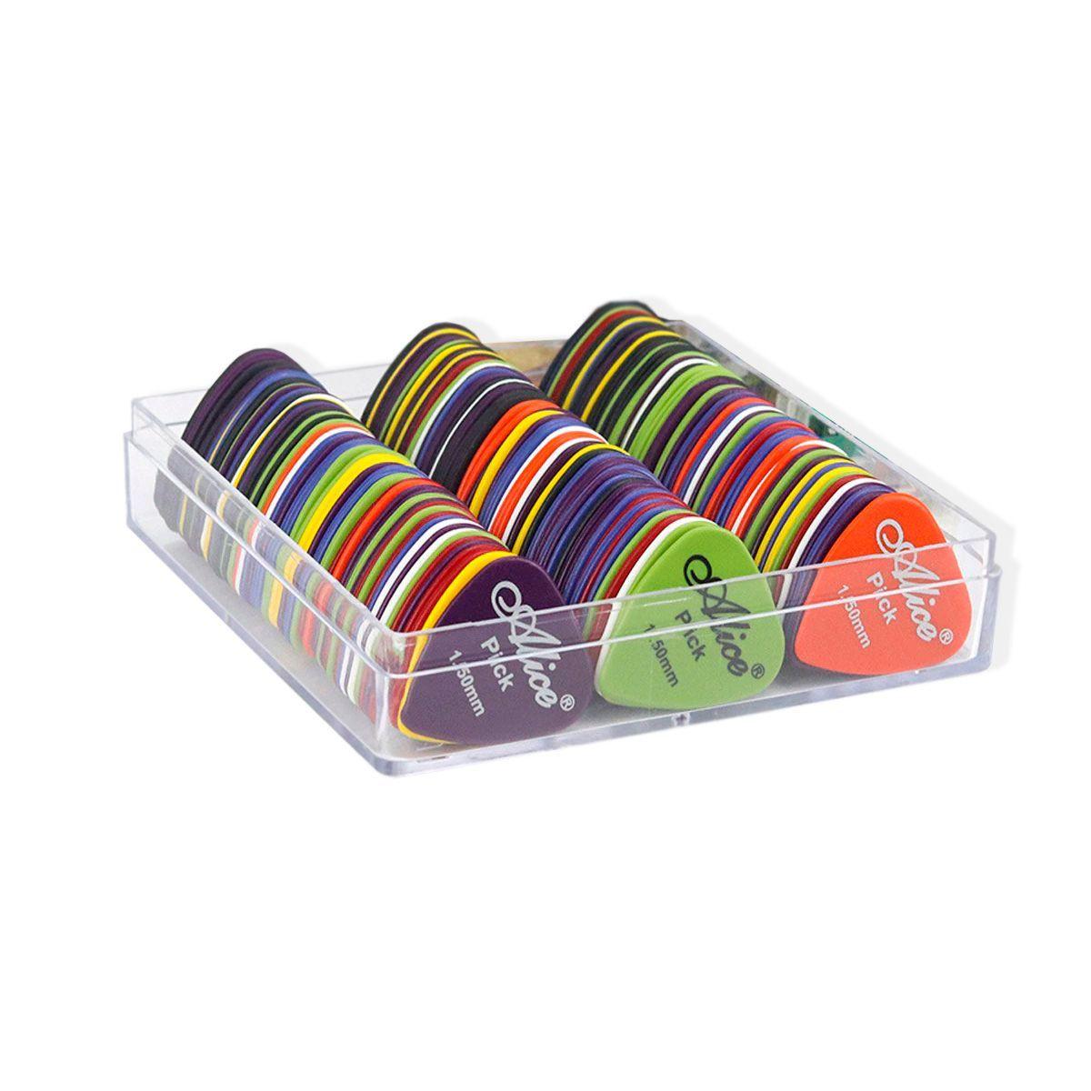 Pack 50 Uñetas Colores Medidas Surtidas Alice Guitarra Bajo-2