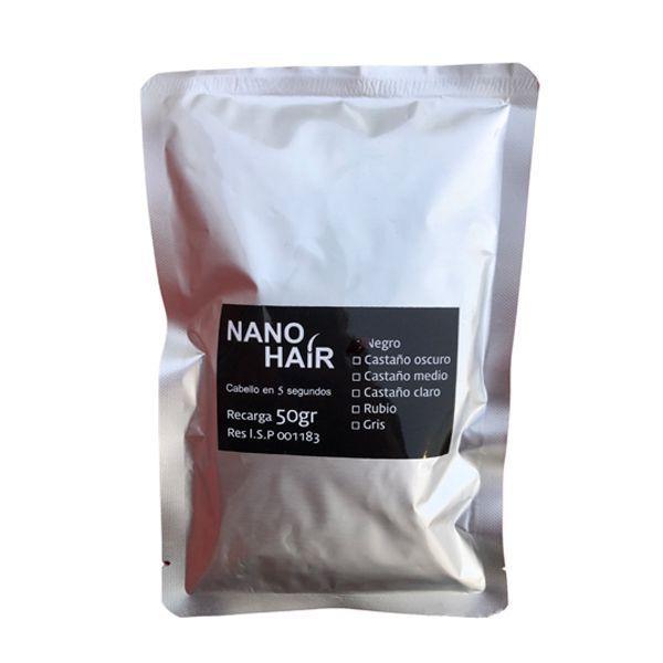 Nano Hair Recarga 50gr Castaño  Oscuro Fibra Capilar-0