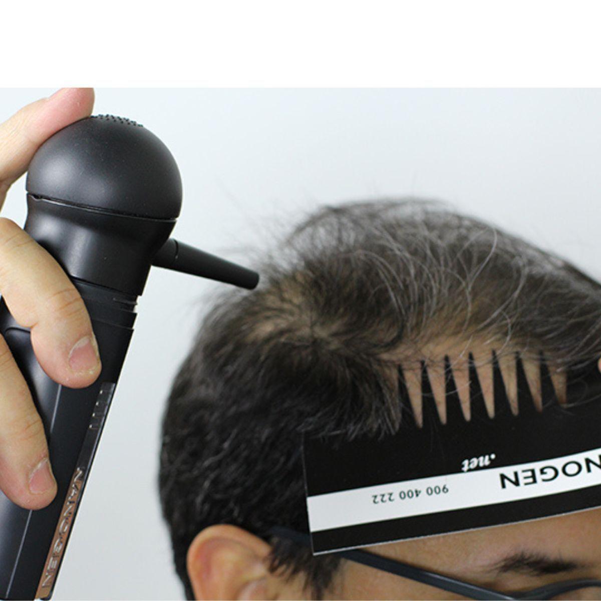 Nano Hair Fibra Capilar Castaño  Medio Con Aplicador 30g-1