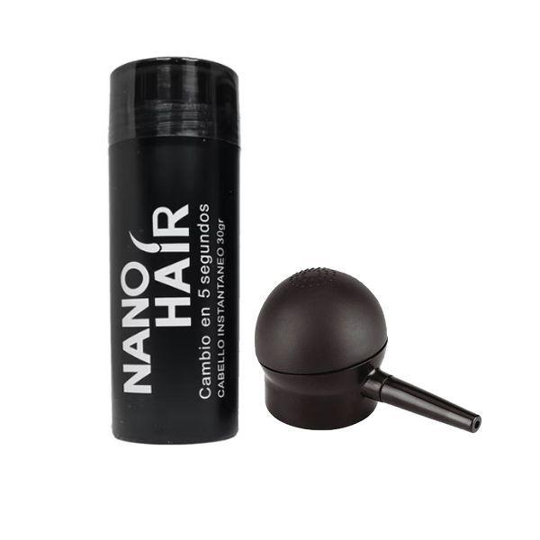 Nano Hair Fibra Capilar Negro Con Aplicador 30g-0