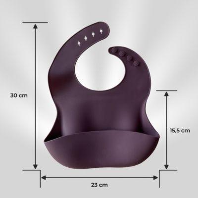 Babero Silicona Infantil Morado-1