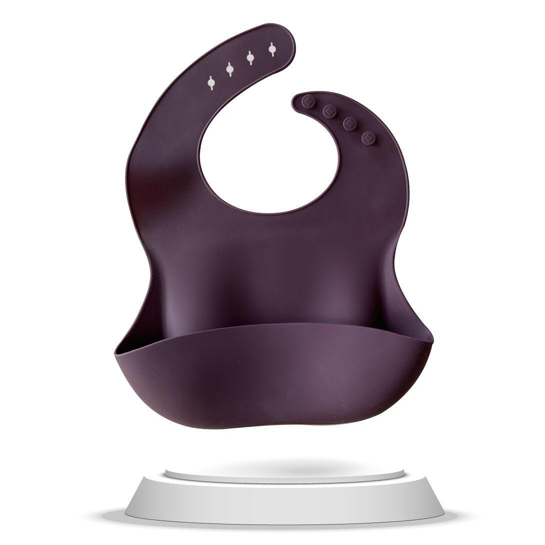 Babero Silicona Infantil Morado-0