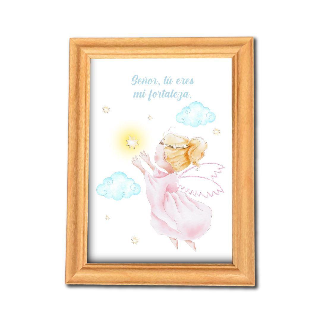 Cuadro Infantil Angelita Regalo De Bautizo-0