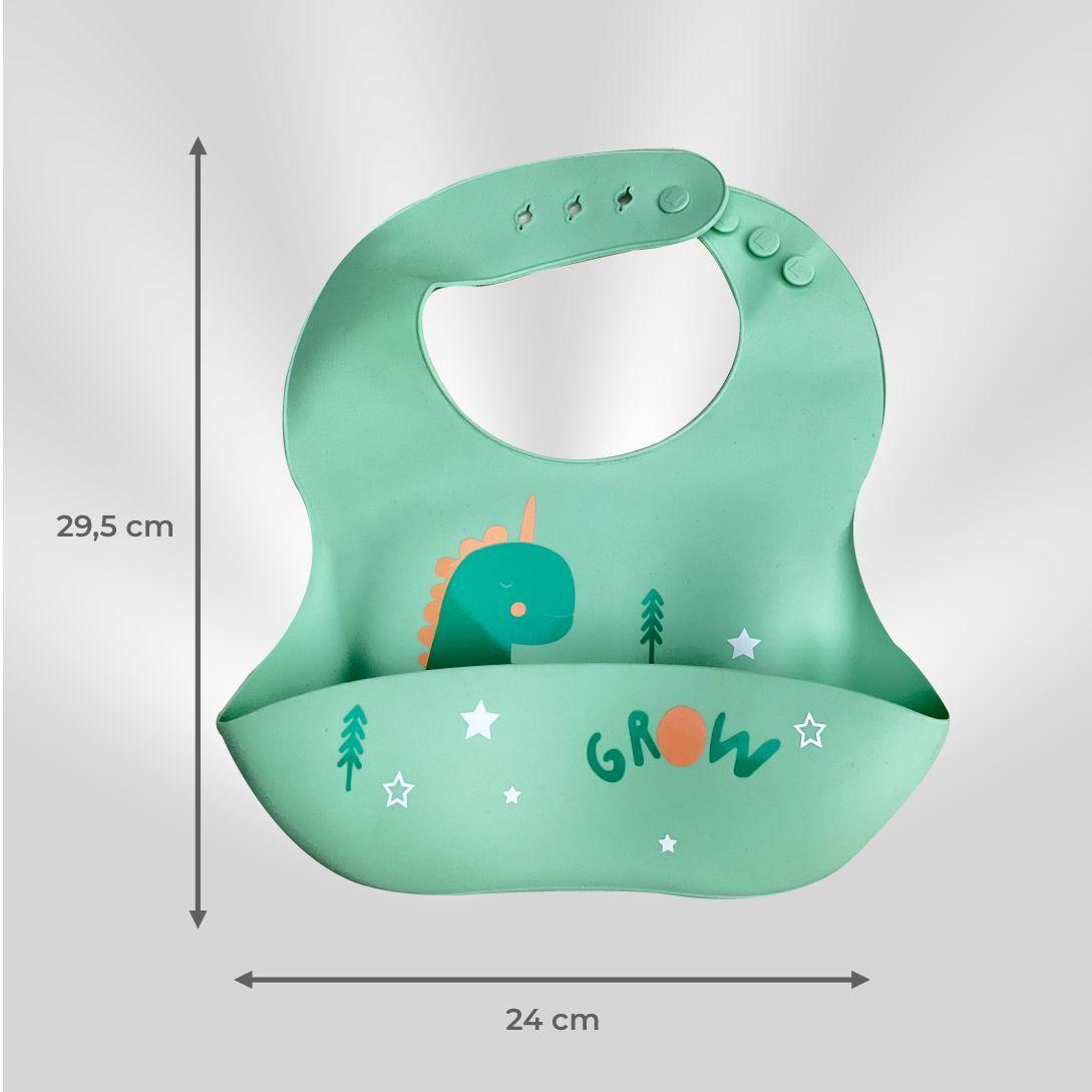 Babero Silicona Infantil Dino-1