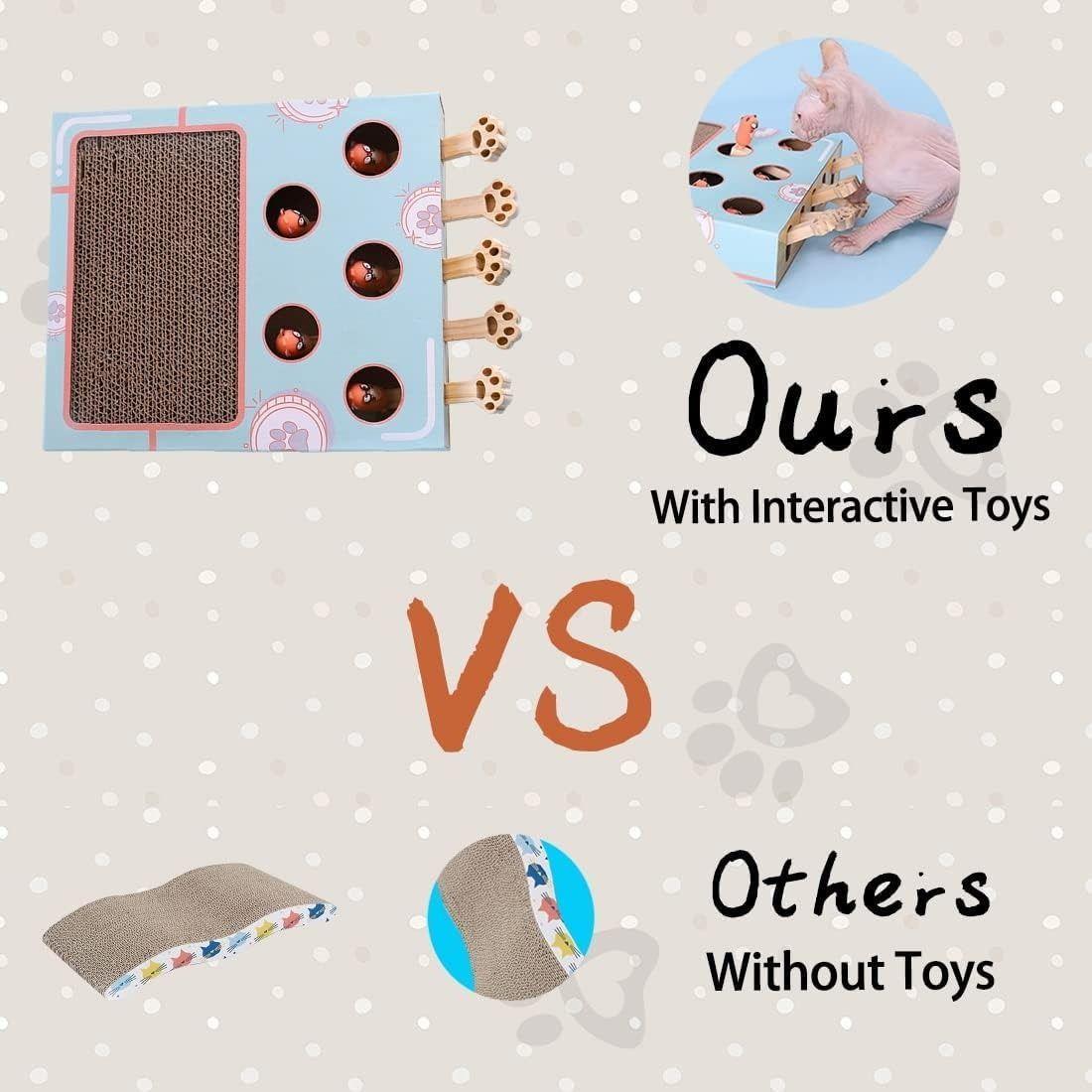 Juguetes para gatos golpea al topo con rascador para gatos-7