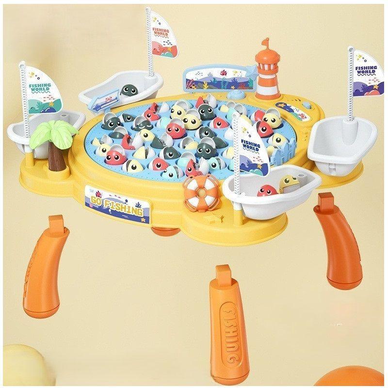 juguetes de pesca magnético giratorio Con luces y música-3