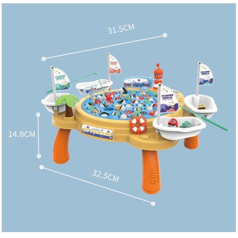 juguetes de pesca magnético giratorio Con luces y música-4