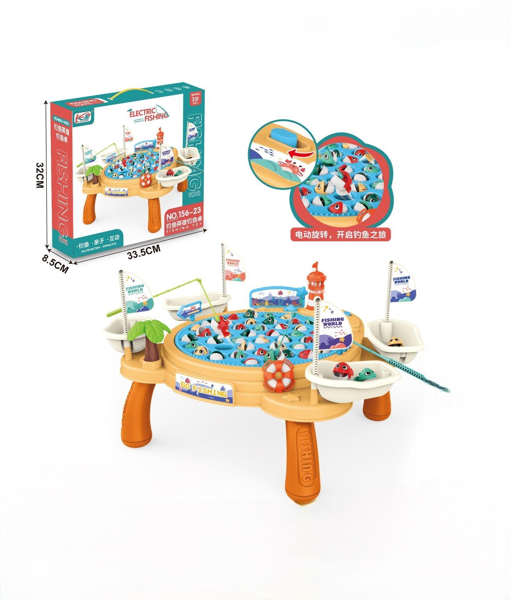 juguetes de pesca magnético giratorio Con luces y música-6