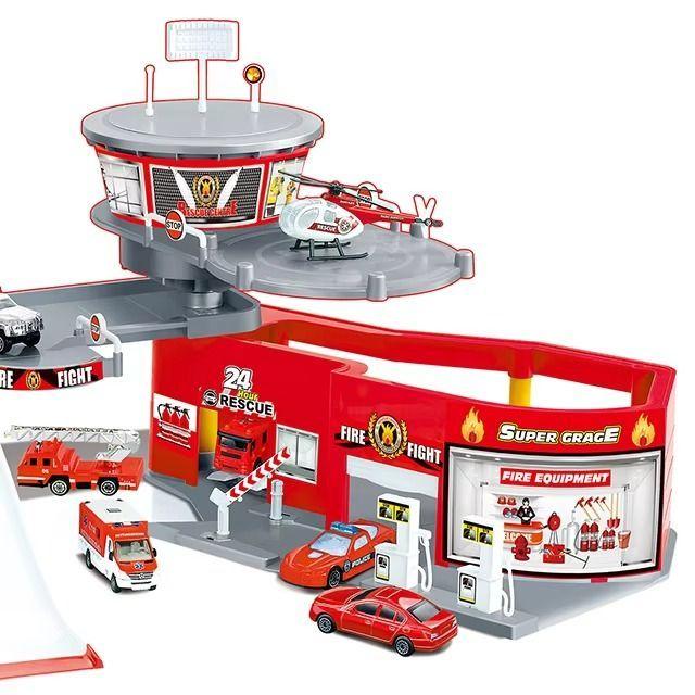 Estacionamiento contra incendios Juguetes Con Vehículos-3