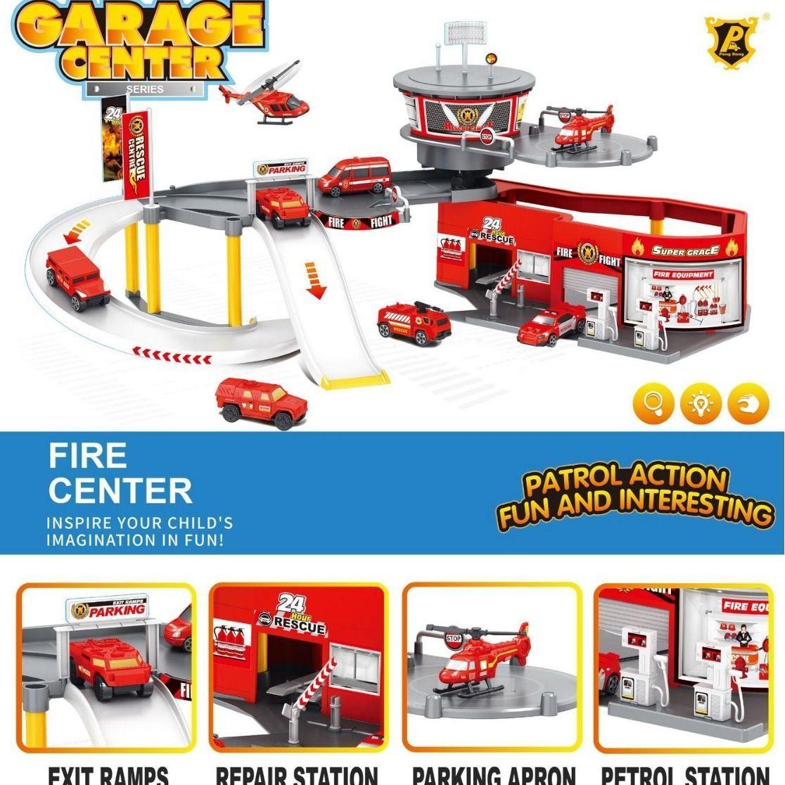 Estacionamiento contra incendios Juguetes Con Vehículos-4