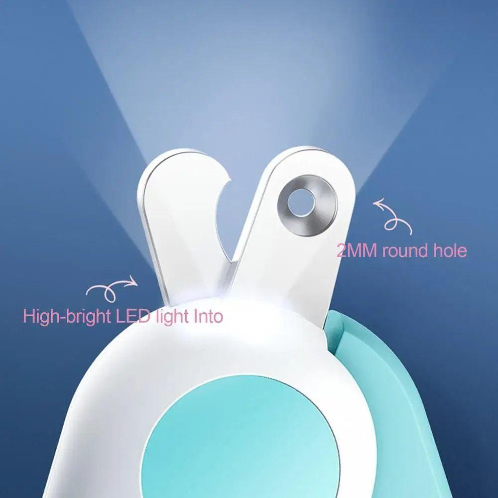 Cortaúñas para mascotas agujero redondo con Luces LED-4