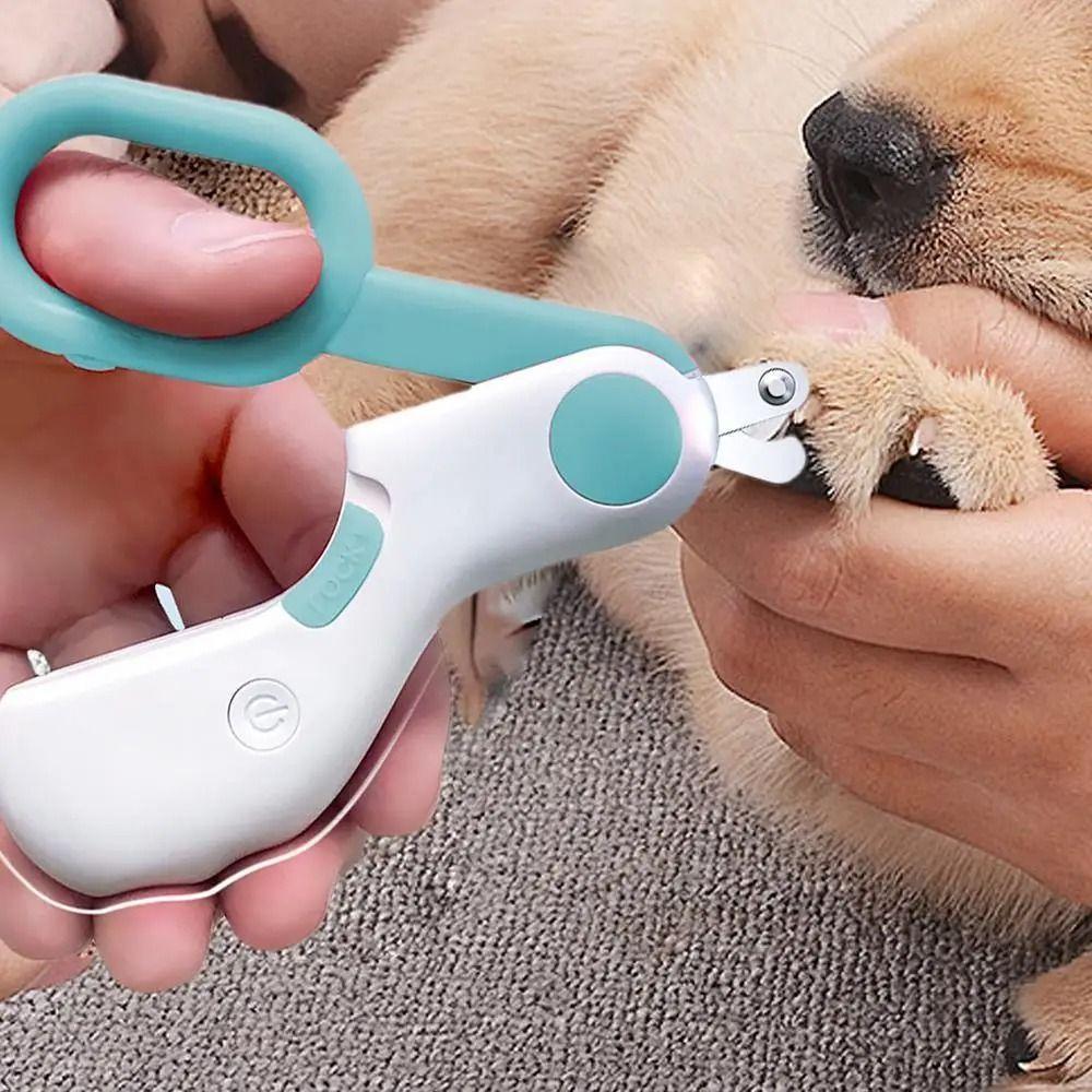 Cortaúñas para mascotas agujero redondo con Luces LED-7