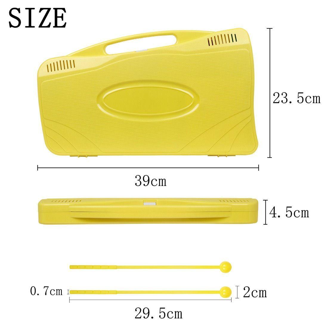 Juguetes Metalófono 25 notas para preescolares amarillo-5