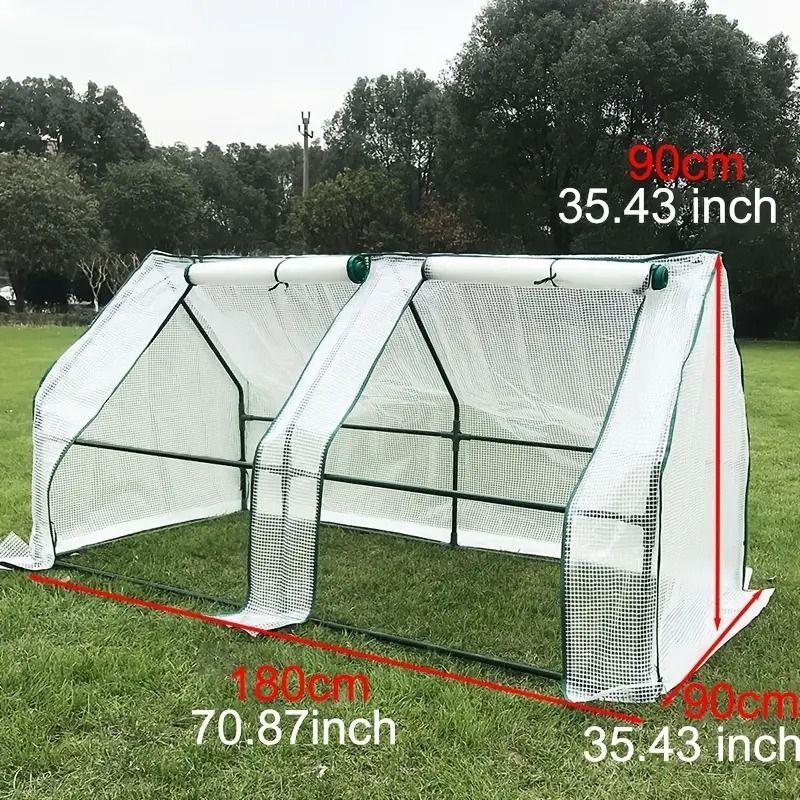 Invernadero de suelo casa armable Bodegas de jardín 180x90x90cm-6