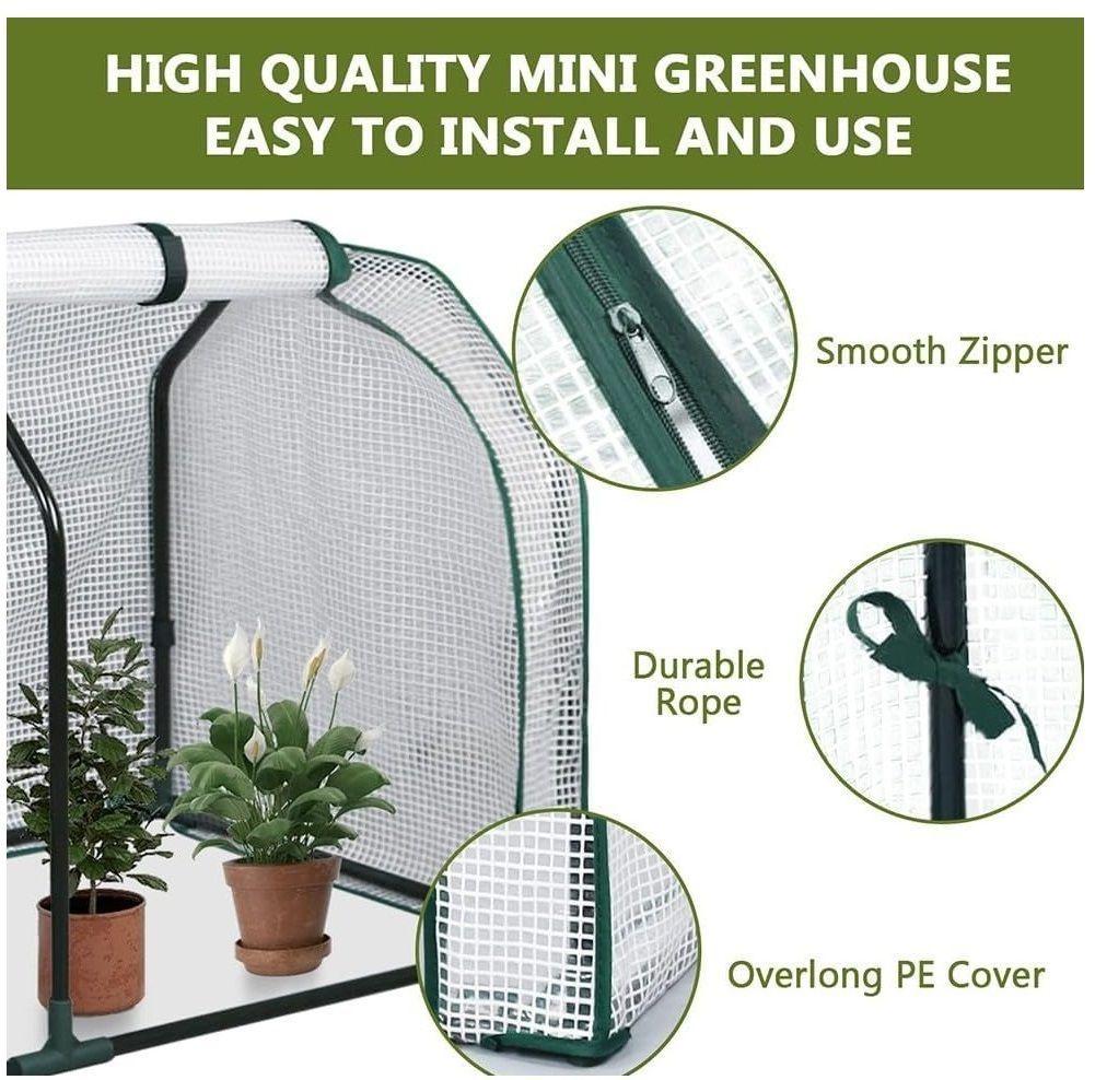 Invernadero de suelo casa armable Bodegas de jardín 180x90x90cm-7