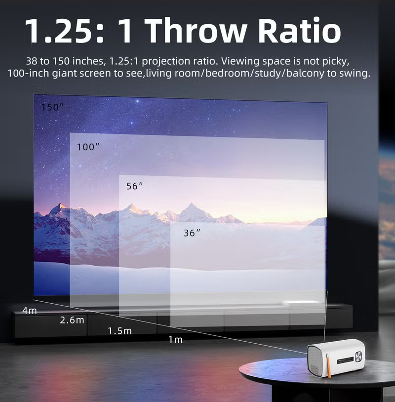 Proyector T100 260 ANSI 720P USB HDMI WIFI-5