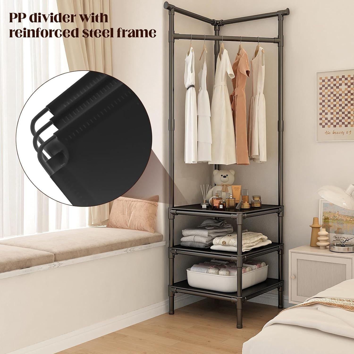 Estante Organizador De Esquina De Laminado Percha Multiusos 1,8 m-3