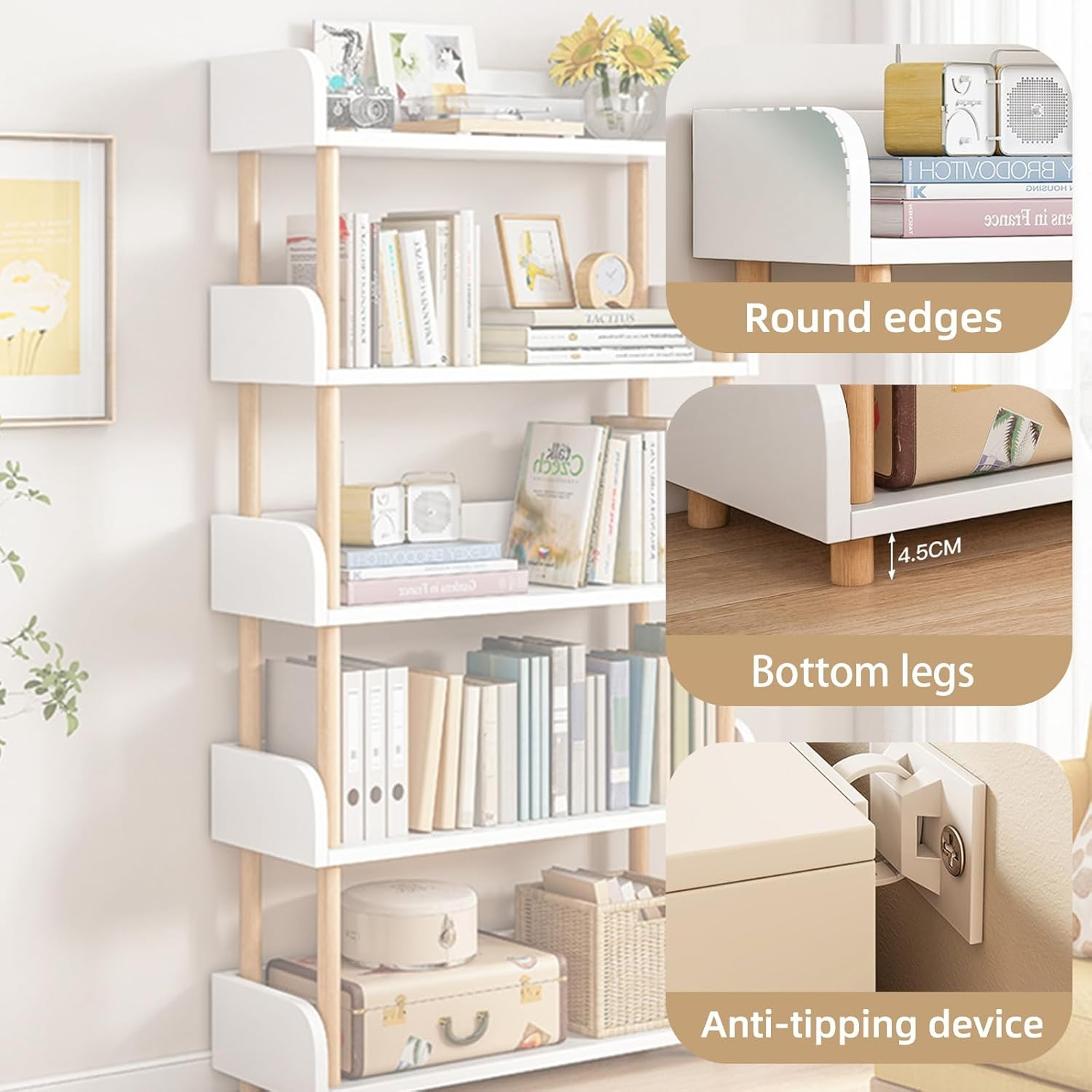 librero Organizador Libro repisa para Living Dormitorio estante-2