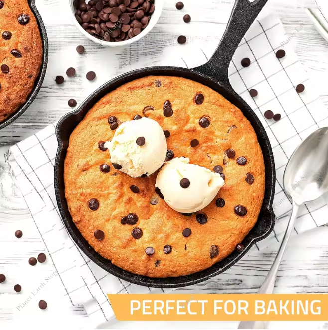 Set 4 Sartenes 14-25 cm Hierro Fundido Negro-5