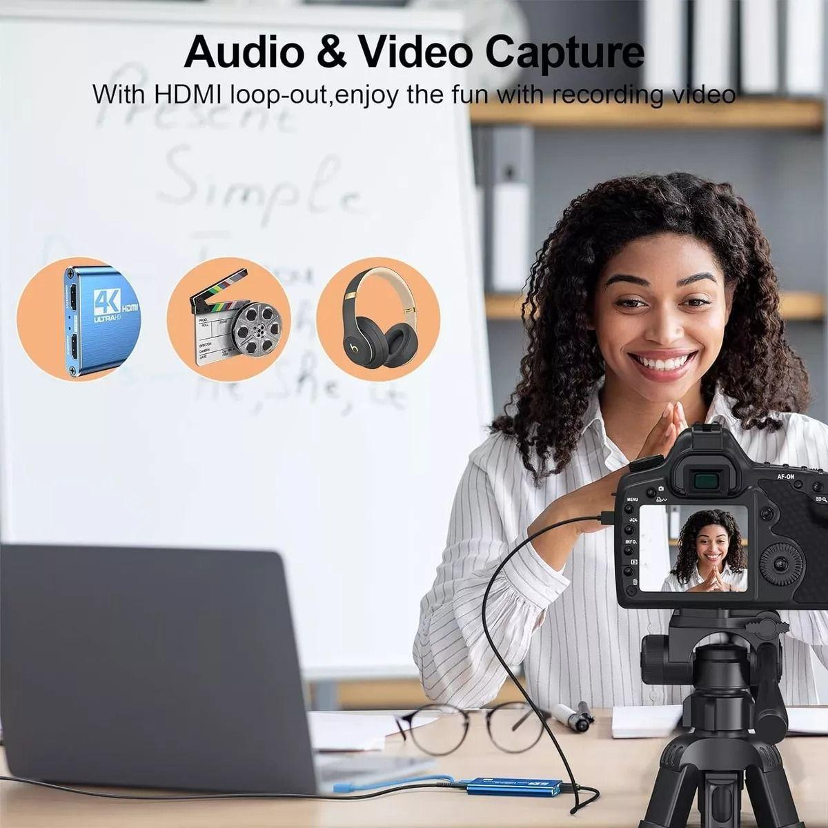 Tarjeta De Captura De Audio Video 4K HD 60HZ 1080P USB-2