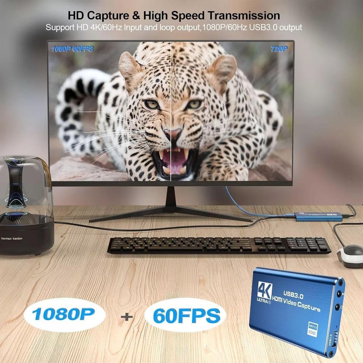 Tarjeta De Captura De Audio Video 4K HD 60HZ 1080P USB-6