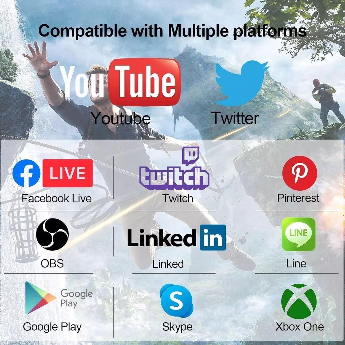 Tarjeta De Captura De Audio Video 4K HD 60HZ 1080P USB-7