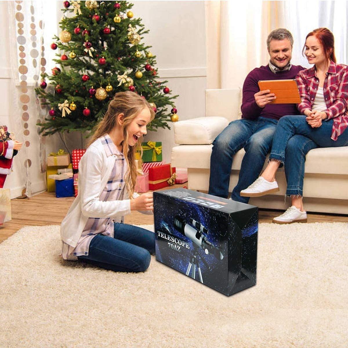 Telescopio Astronómico Con Trípode y Soporte Para Teléfono 15X A 150X-7