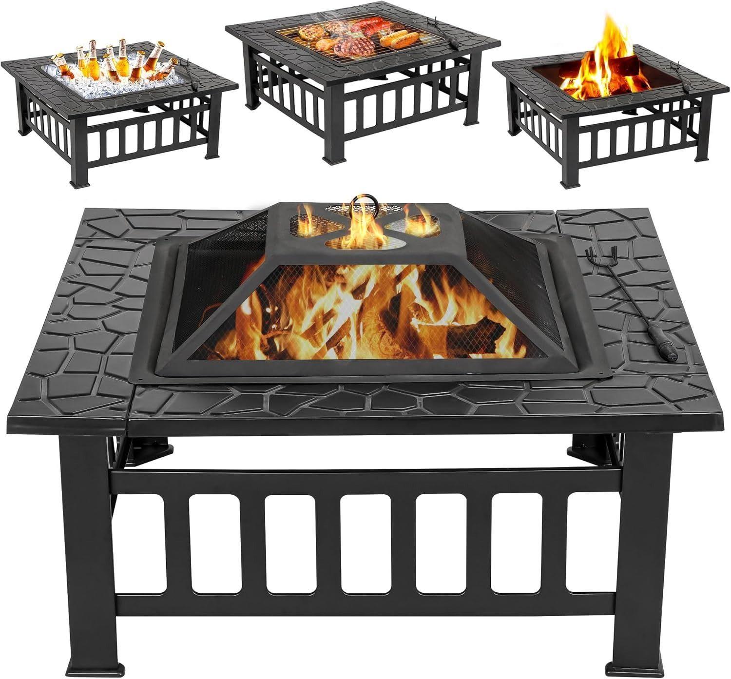 Brasero Parrilla Premium Para Leña O Carbón Con Tapa 3 En 1-4