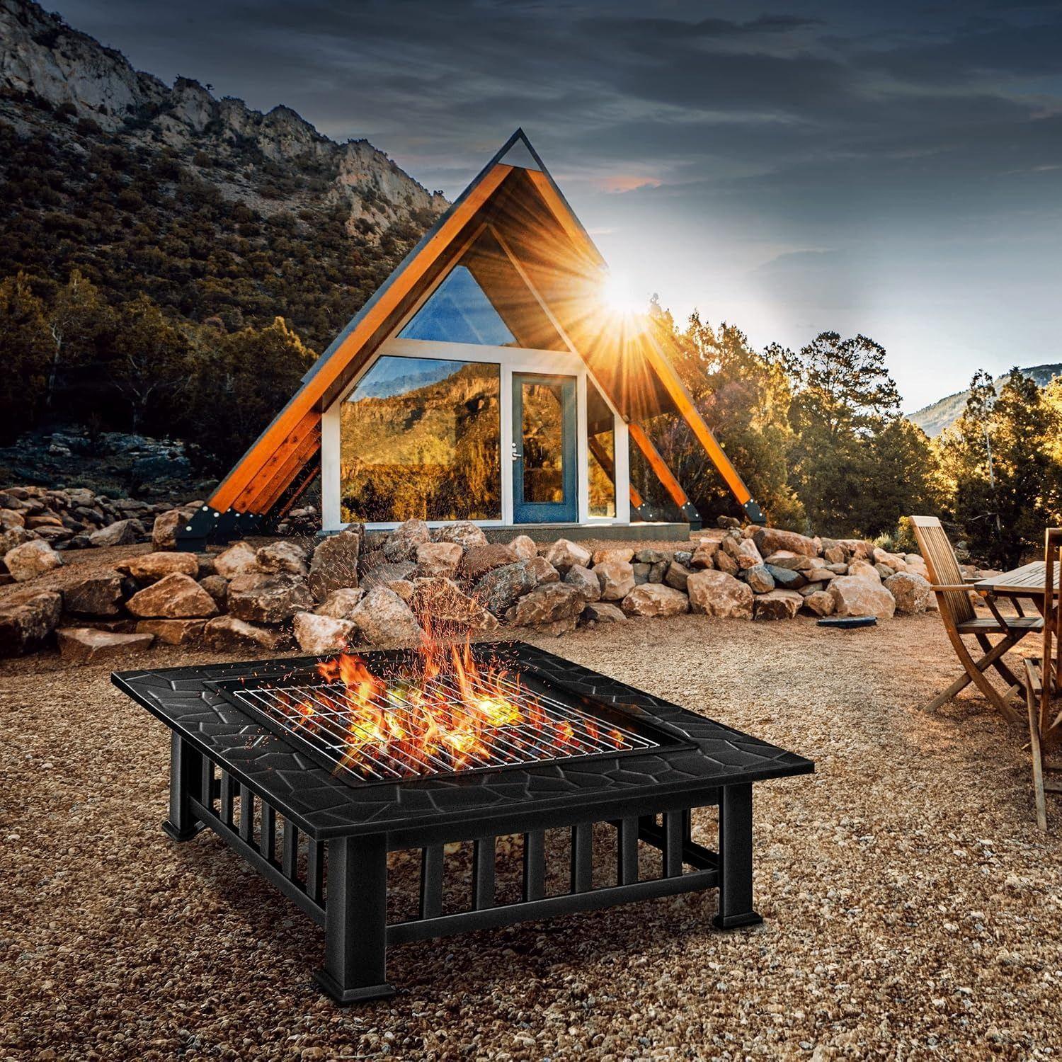 Brasero Parrilla Premium Para Leña O Carbón Con Tapa 3 En 1-6