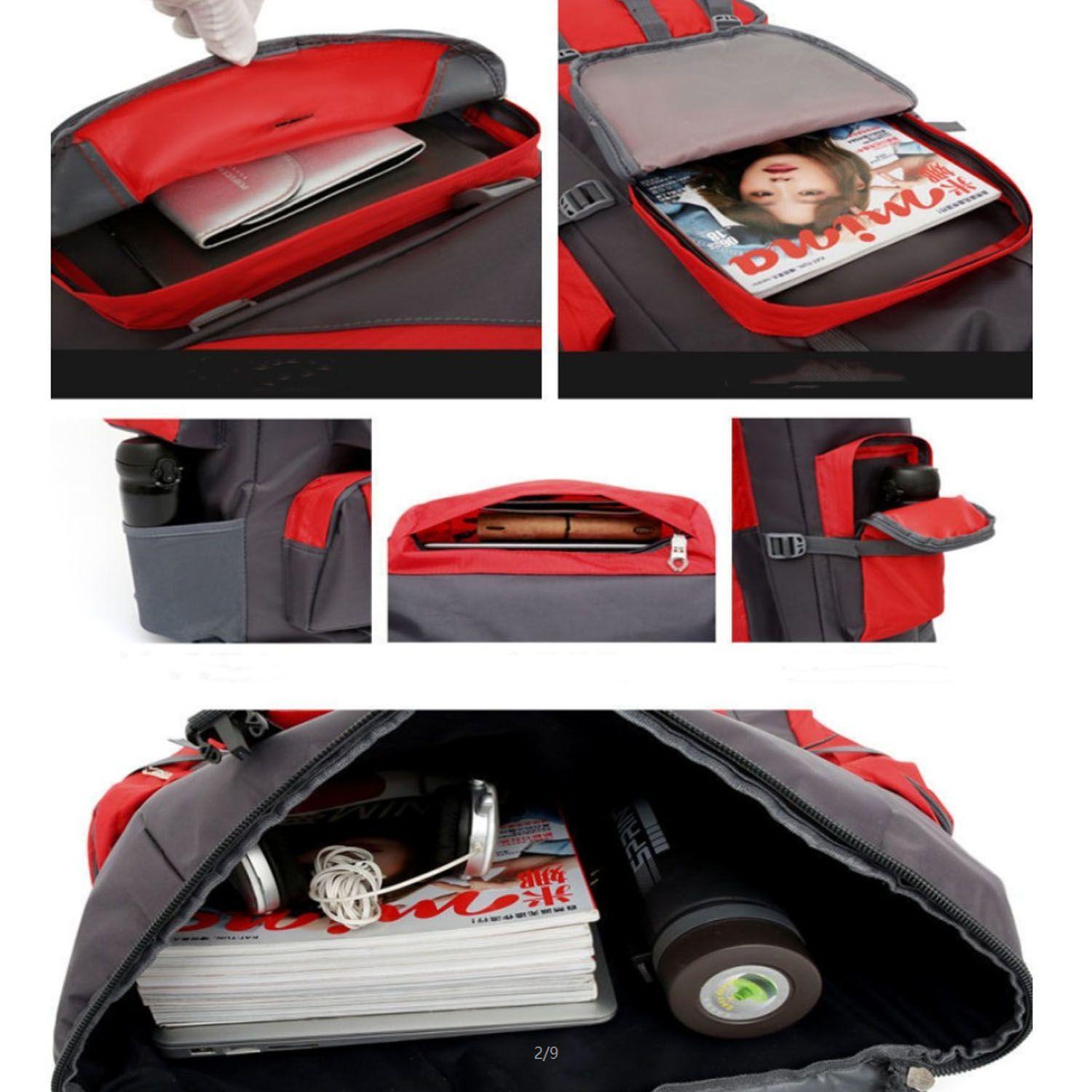 Mochila De Camping Viaje Senderismo De Montañis Exterio 90L-3