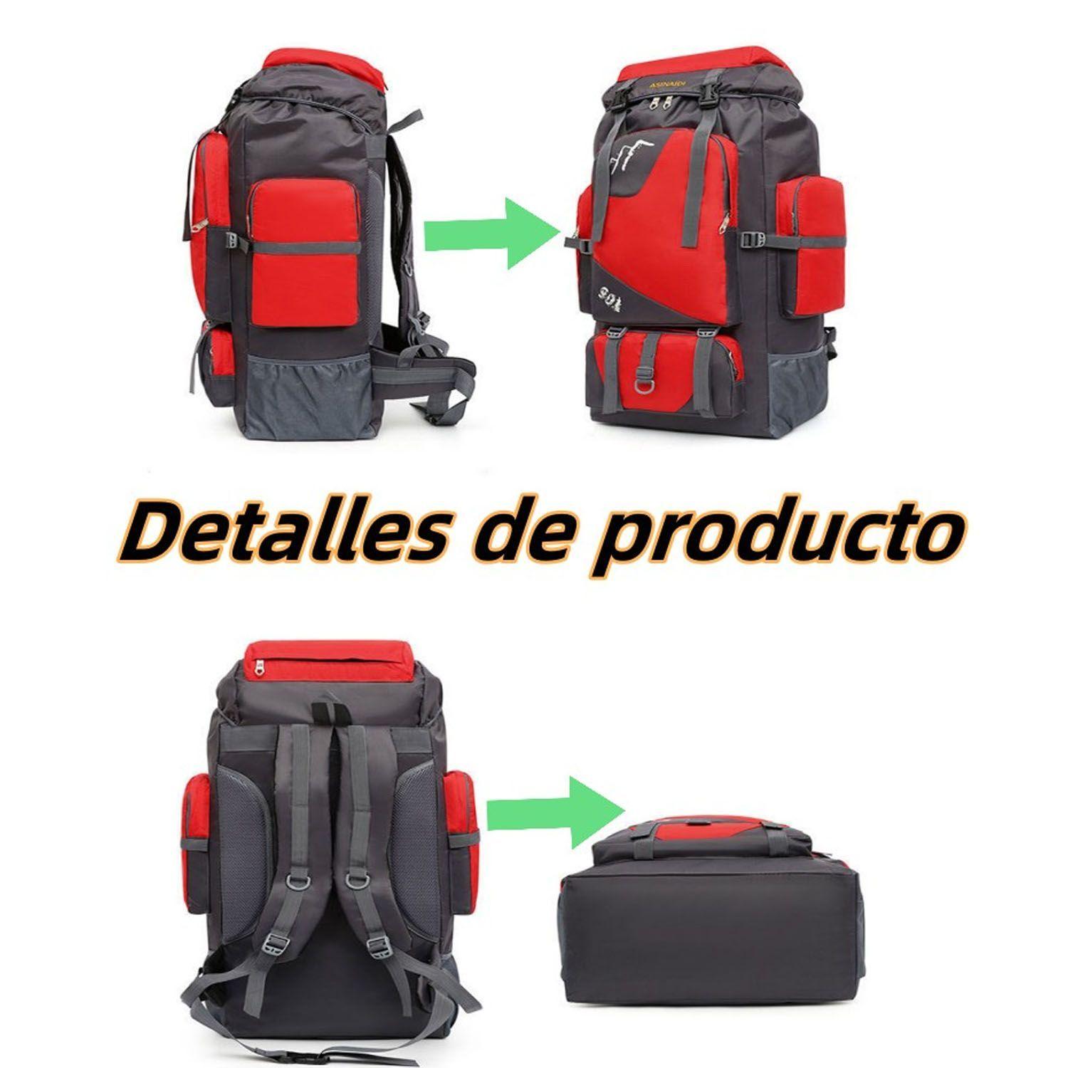 Mochila De Camping Viaje Senderismo De Montañis Exterio 90L-4