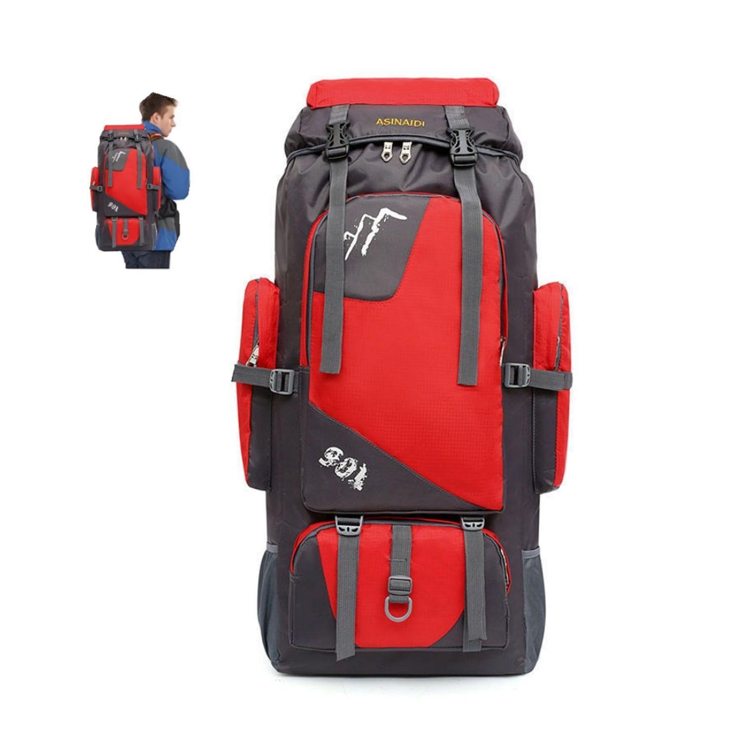 Mochila De Camping Viaje Senderismo De Montañis Exterio 90L-5