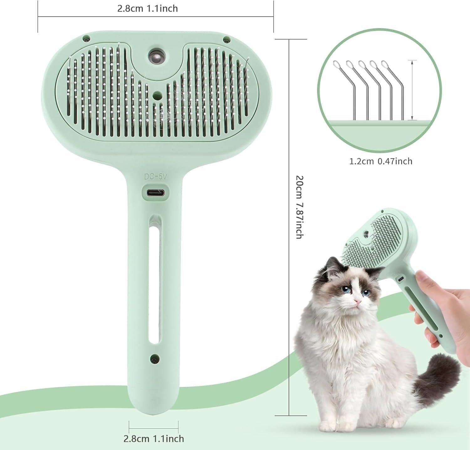 Peine para mascotas para gatos y perros con spray-3