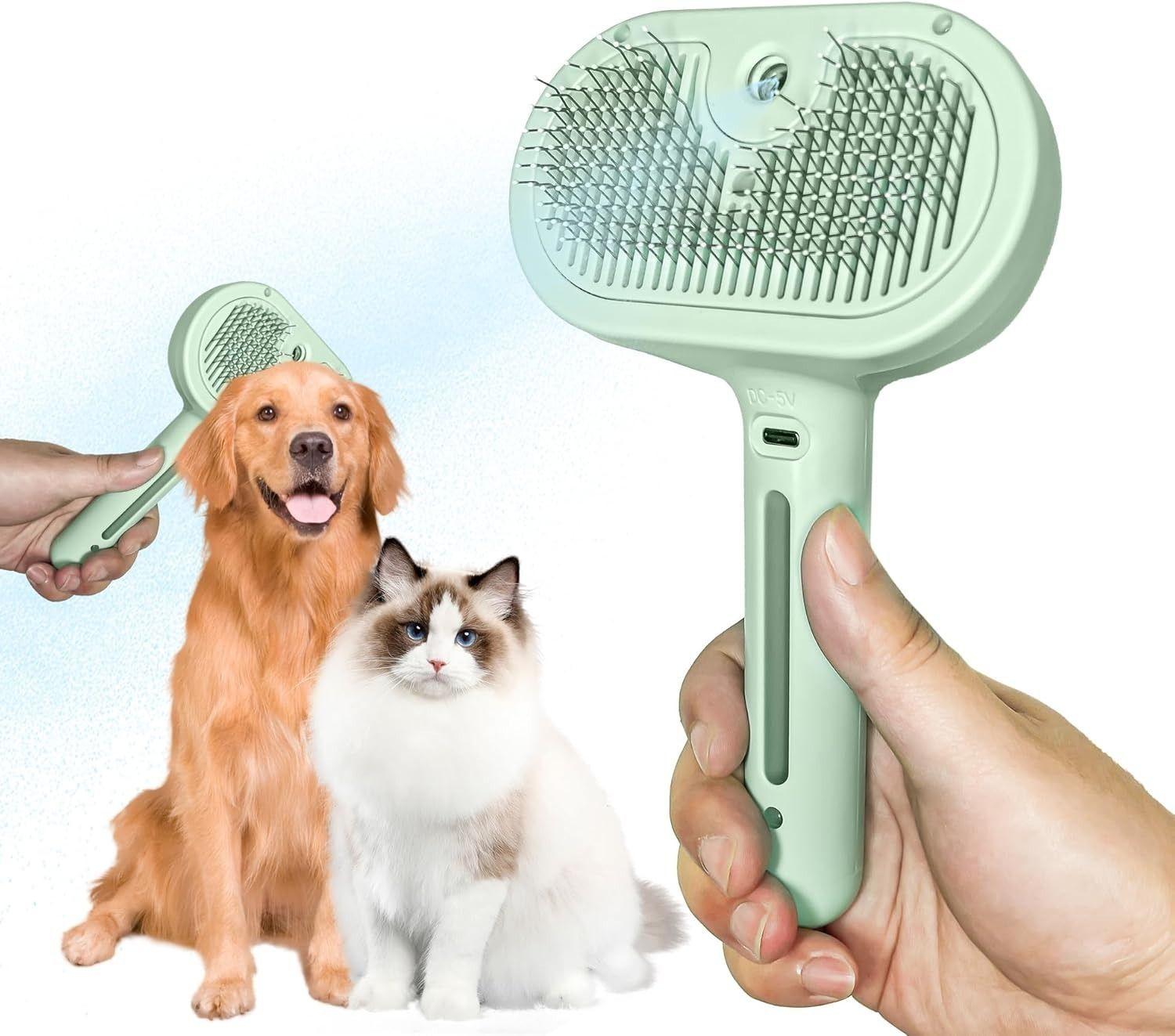 Peine para mascotas para gatos y perros con spray-4