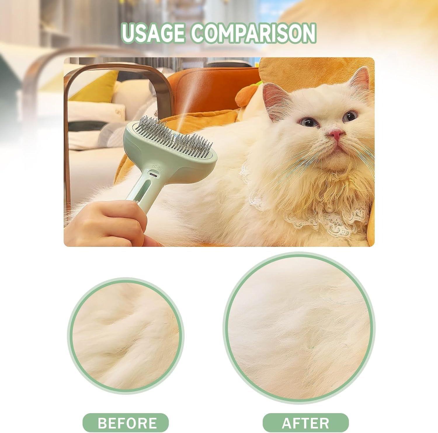 Peine para mascotas para gatos y perros con spray-6