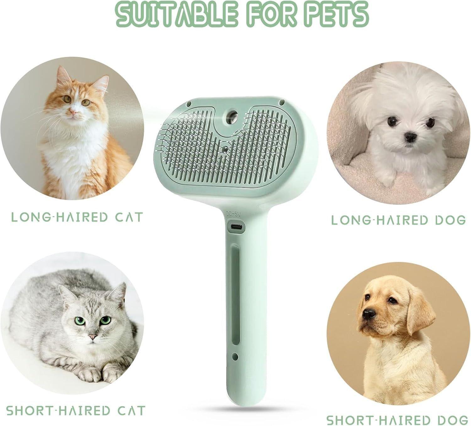 Peine para mascotas para gatos y perros con spray-7