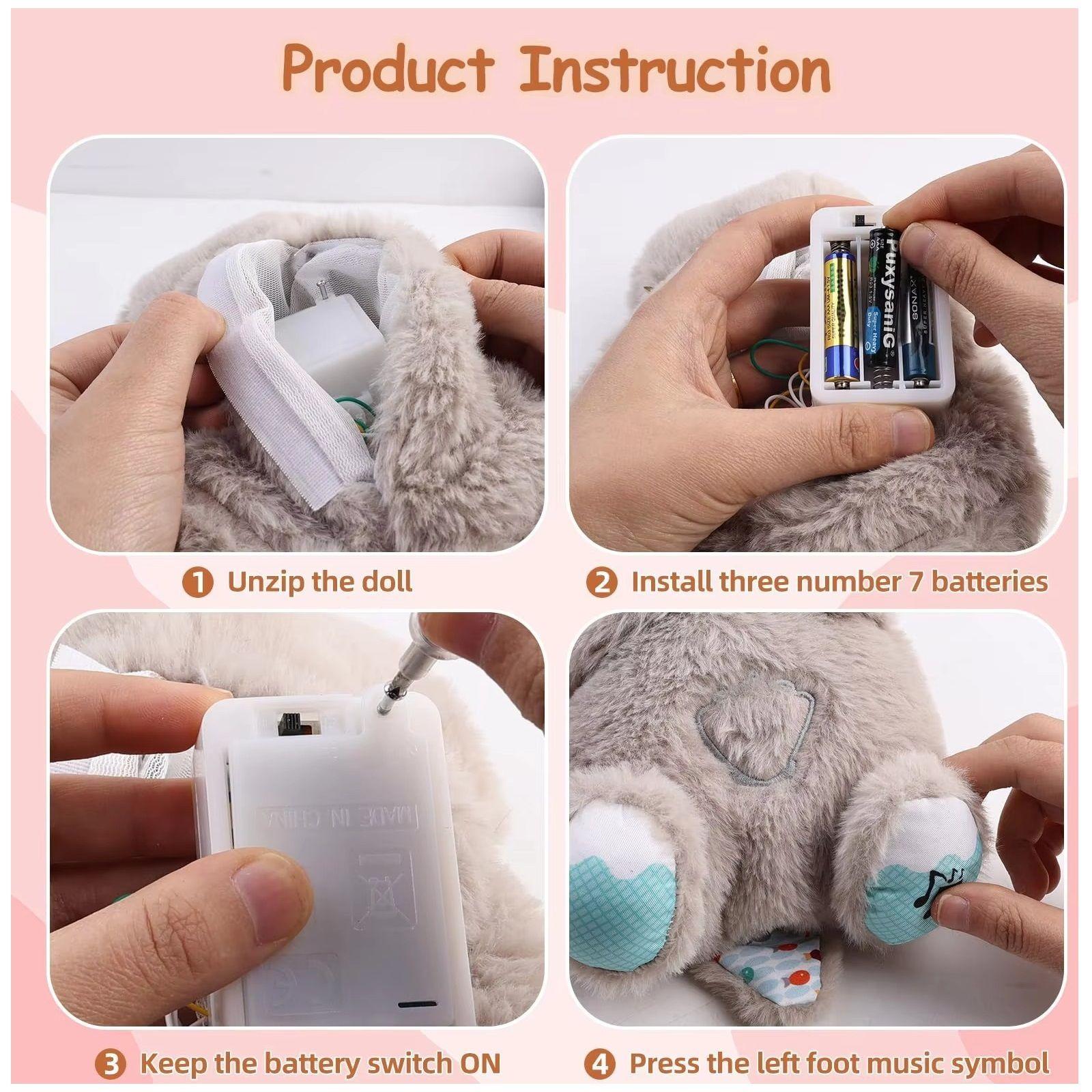 Juguetes nutria Hora De Dormir muñeca Con Sonido Y Luz-4