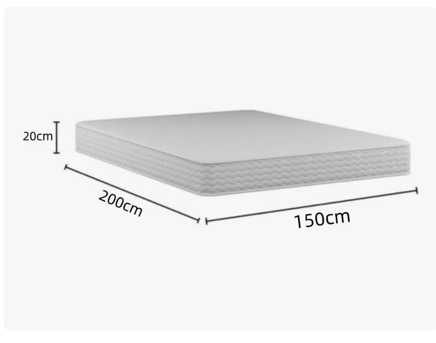 Colchón De Dos Lados 180×200×20 cm Blanco--4