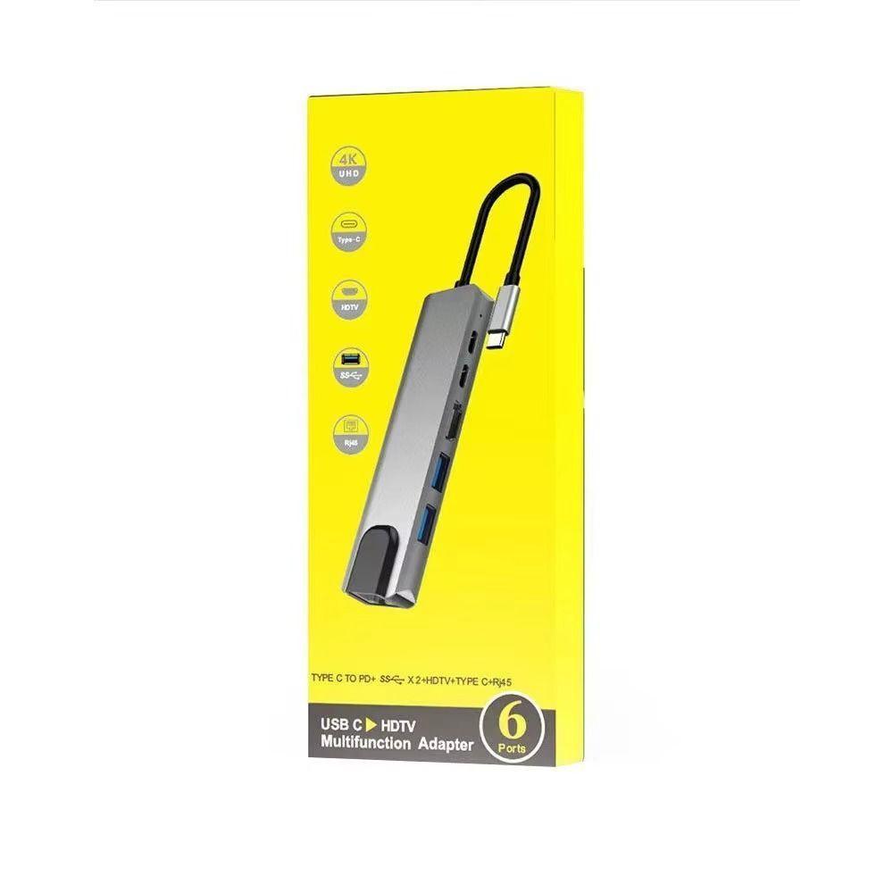 Hub HDMI Adaptador Multipuerto 6 en 1 Para Macbook Windows-6