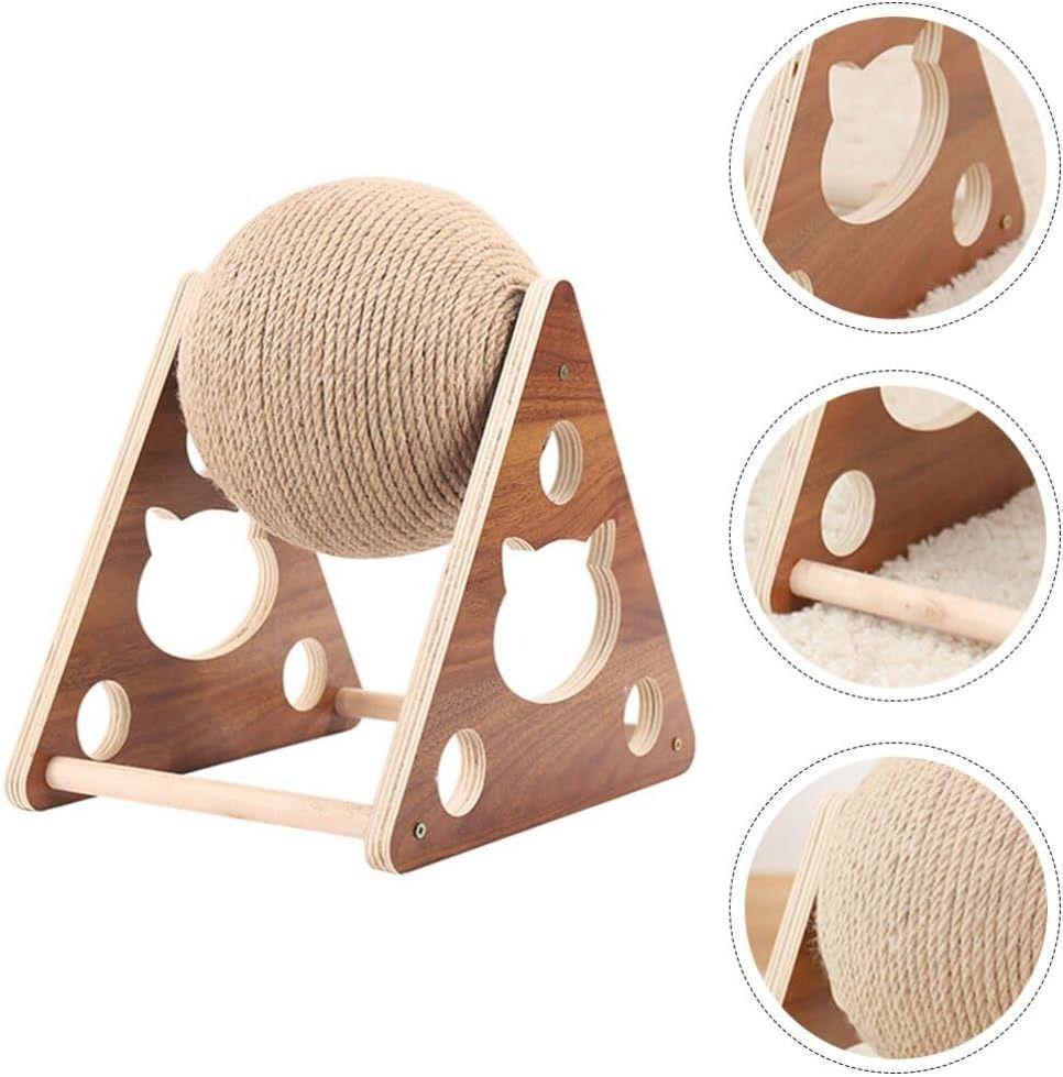 Juguetes para gatos Rascador para gatos madera 18×19×17cm S-3