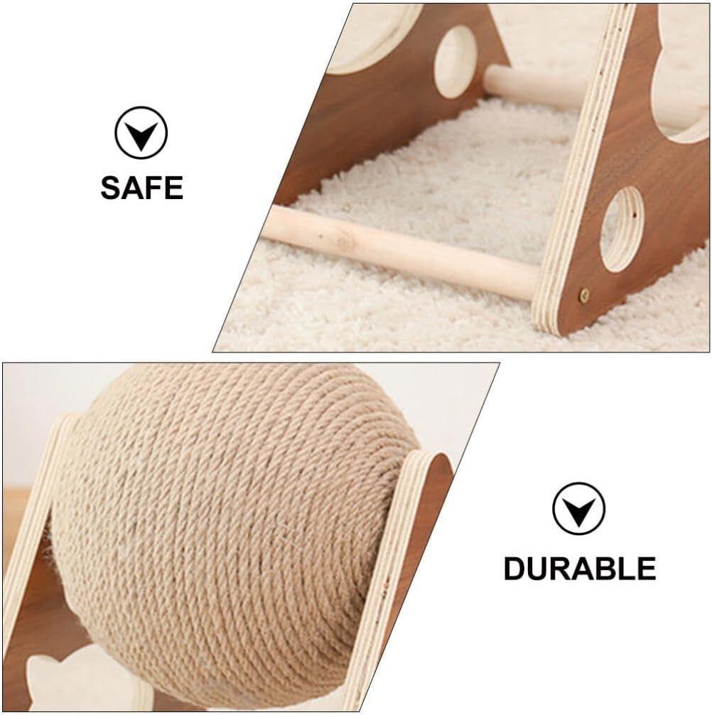 Juguetes para gatos Rascador para gatos madera 18×19×17cm S-4