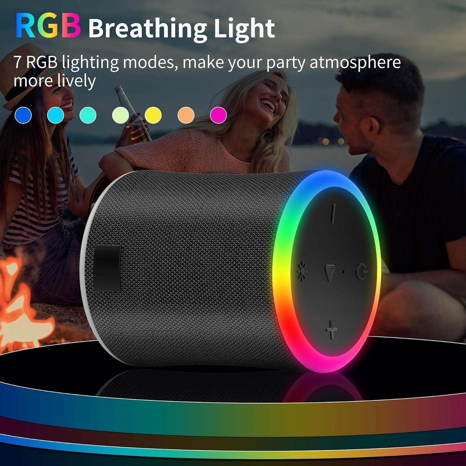 Parlante Bluetooth Portatil con Emparejamiento Estéreo PX7 RGB-5