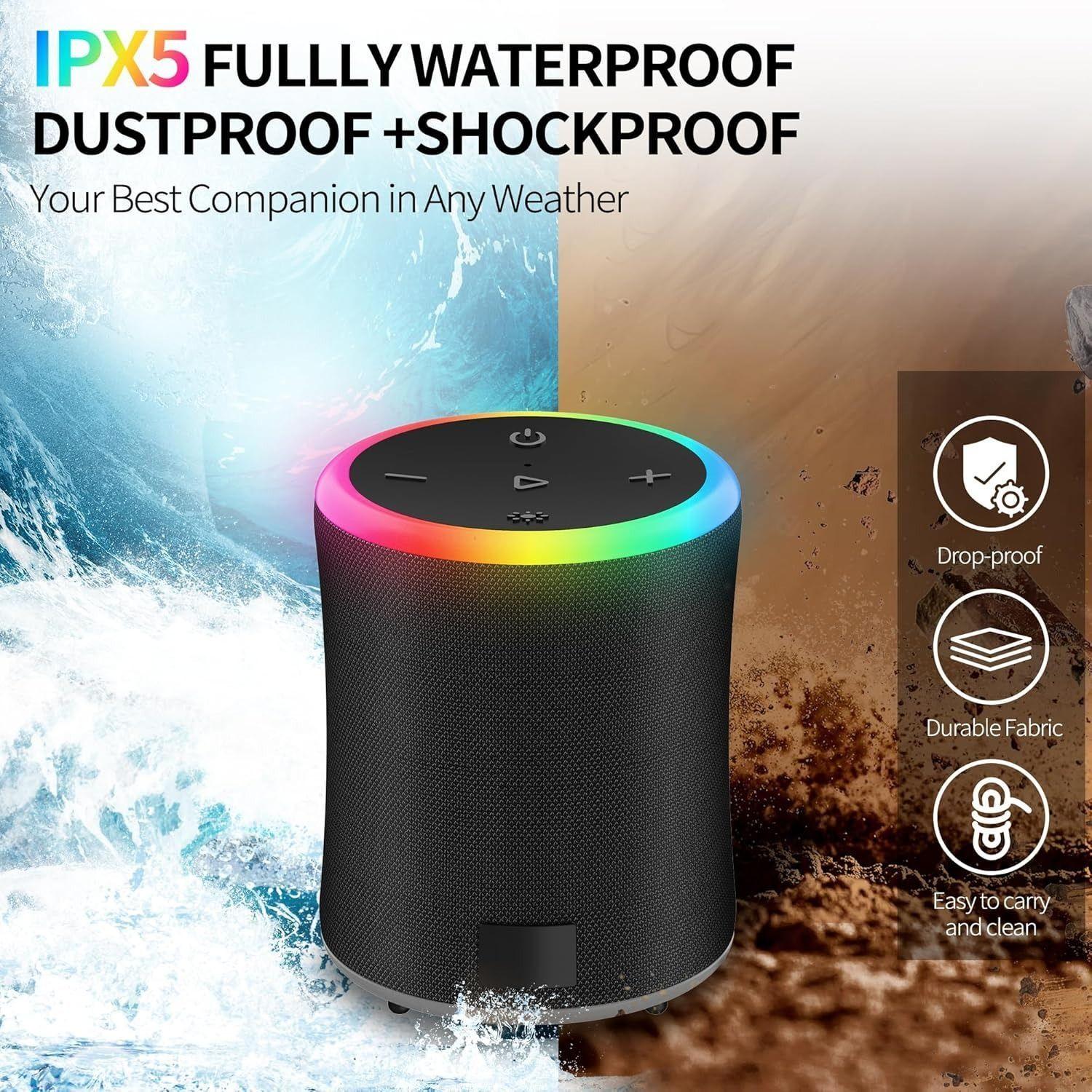 Parlante Bluetooth Portatil con Emparejamiento Estéreo PX7 RGB-6