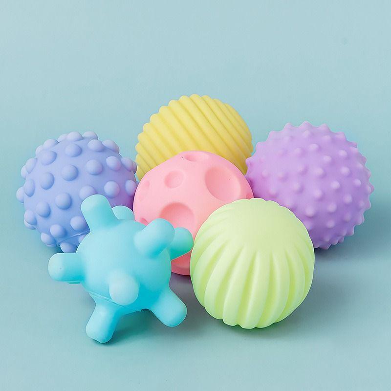 Set 6 Pelotas Sensoriales Para Bebes Estimulantes Sonajas-3