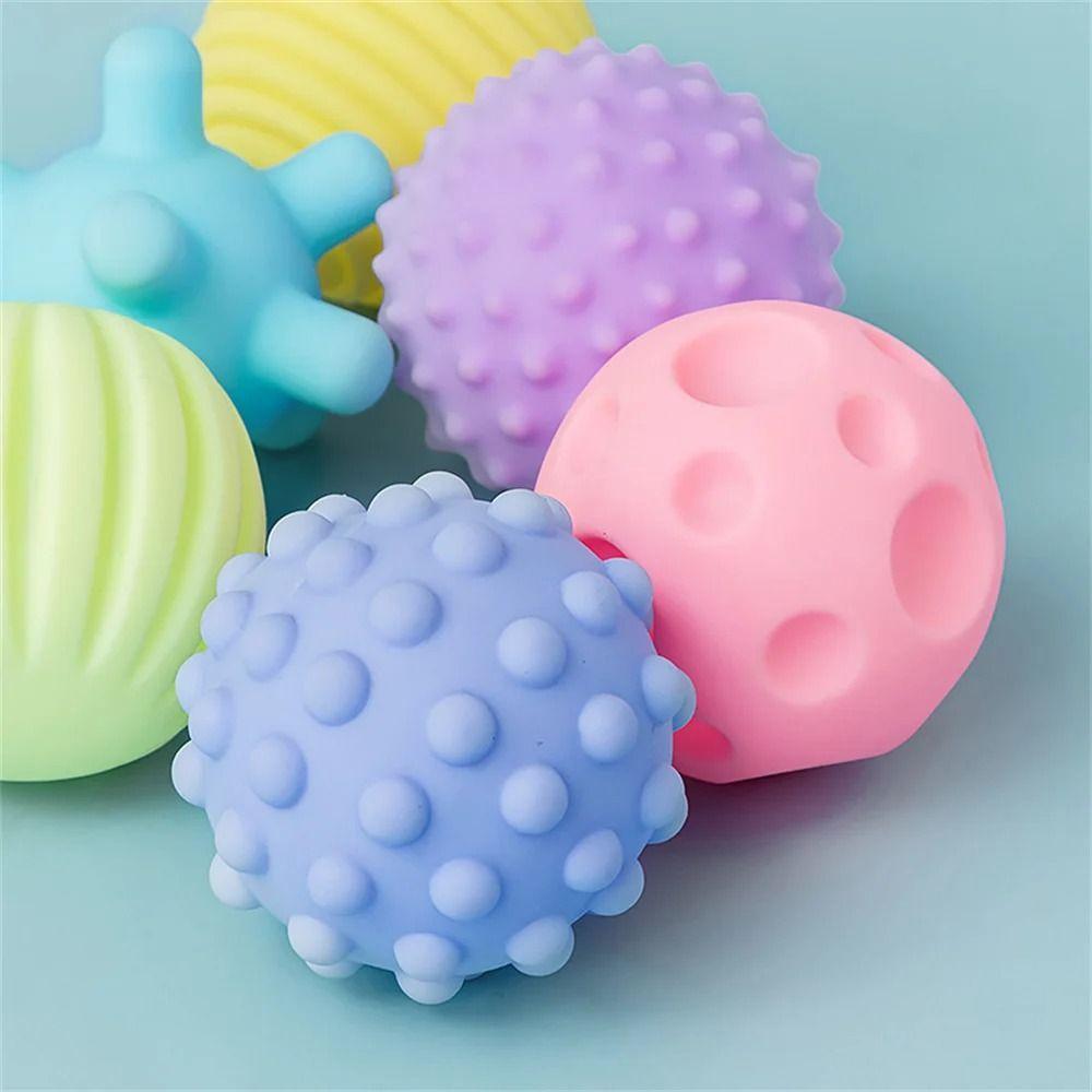Set 6 Pelotas Sensoriales Para Bebes Estimulantes Sonajas-4