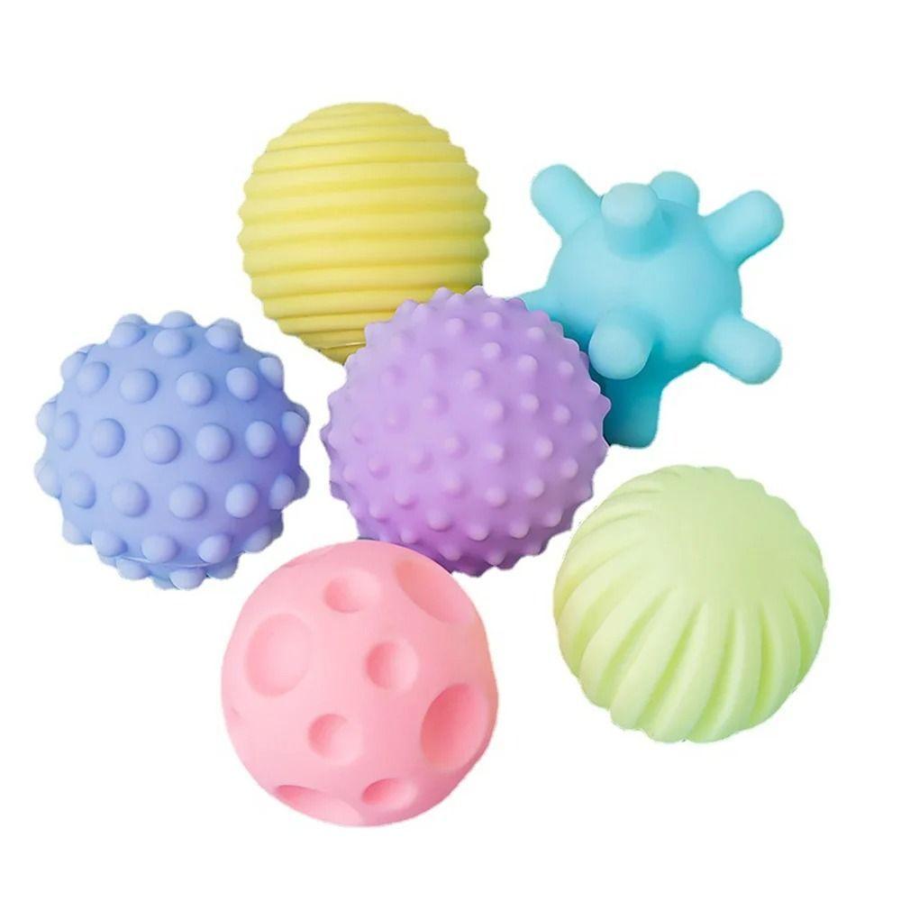 Set 6 Pelotas Sensoriales Para Bebes Estimulantes Sonajas-5