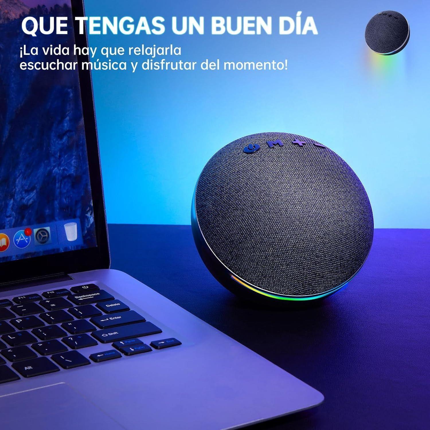 Parlante Gamer Bluetooth Con Rgb Luces Portátil Con 4 Modos-2