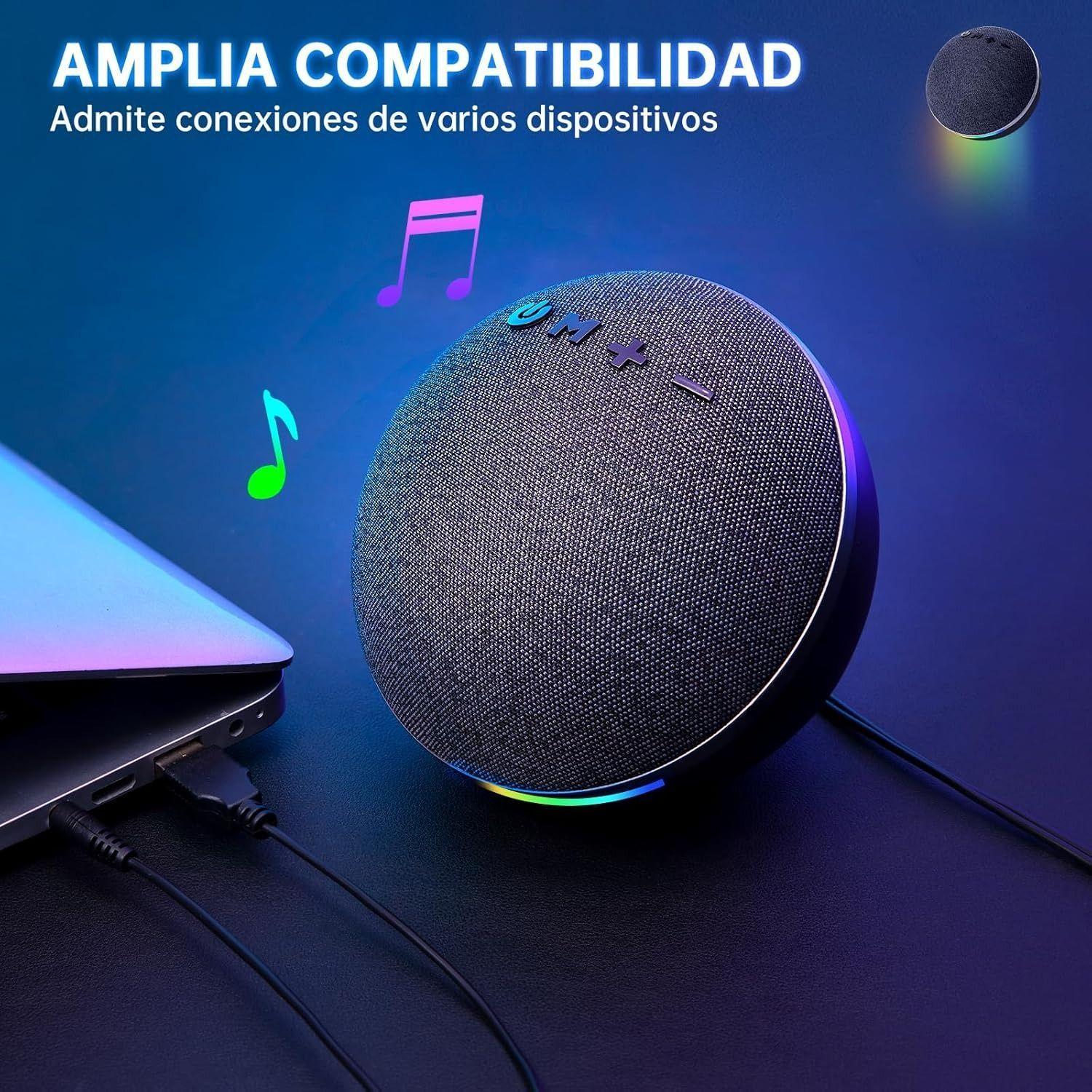 Parlante Gamer Bluetooth Con Rgb Luces Portátil Con 4 Modos-5